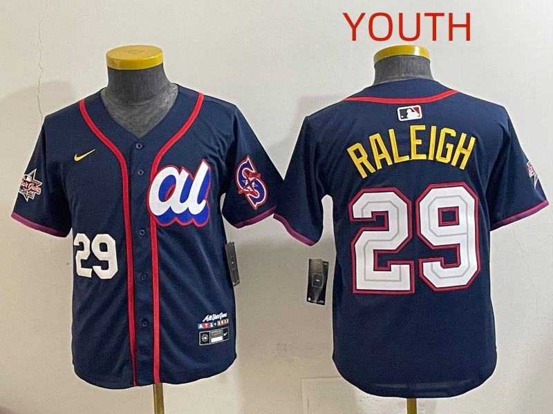 Youth 2025 Seattle Mariners #29 Raleigh Drak Blue All star Nike MLB Jersey style 15